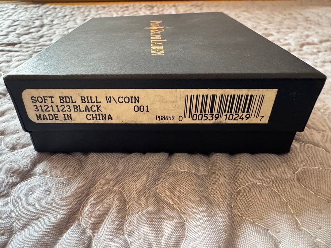 【未使用品】Polo Ralph Lauren ブラック二つ折り財布 箱付き