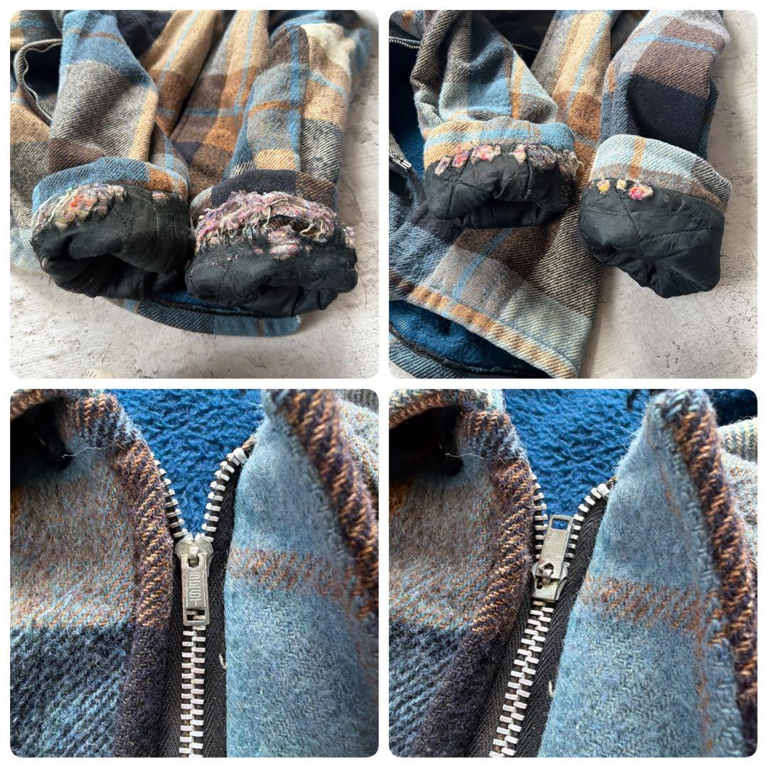 60s Vintage ウールジャケット　チェック　L相当