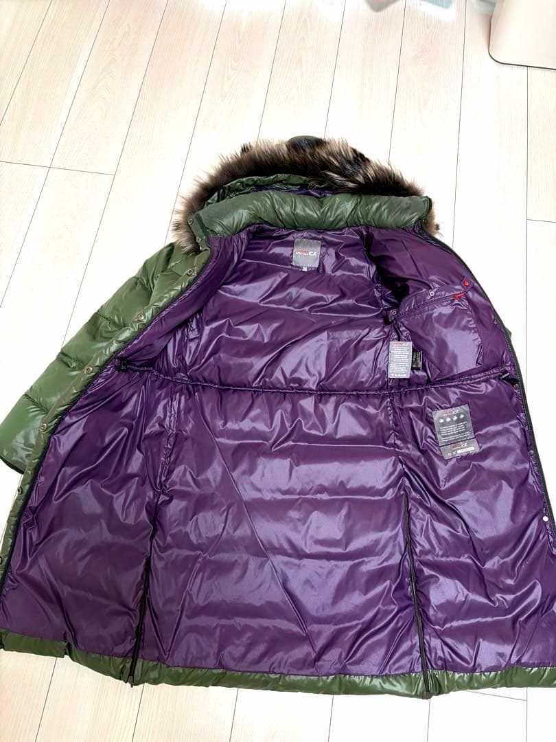 DUVETICAロングダウンコート DENEBカーキ38 極美品