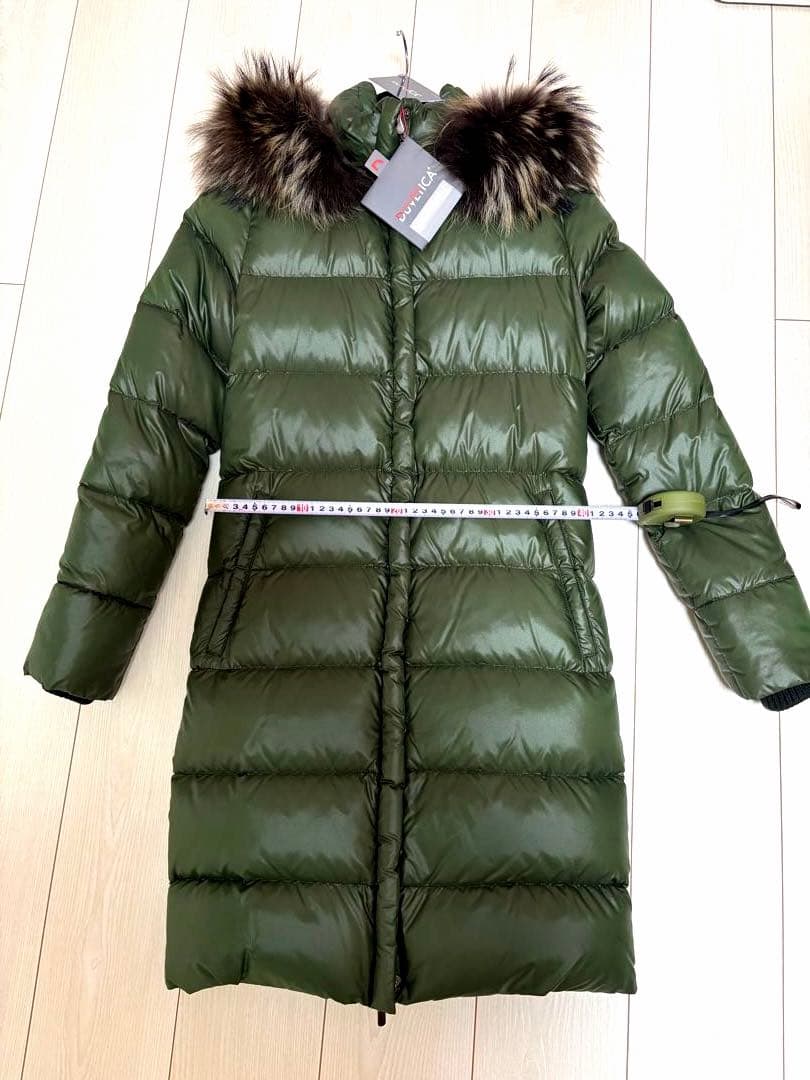 DUVETICAロングダウンコート DENEBカーキ38 極美品