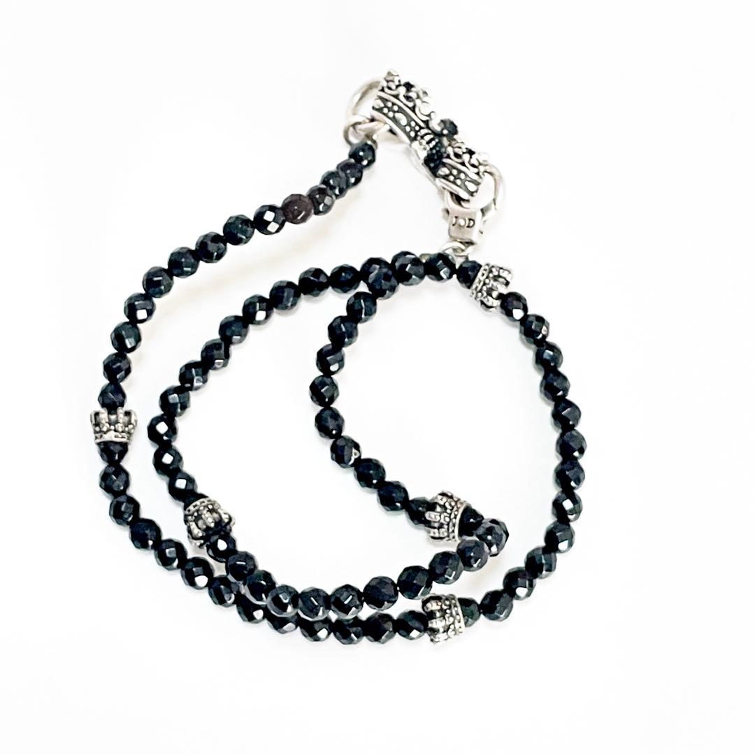 JUSTIN DAVIS クラウン オニキス ブレスレット ブラック sv925