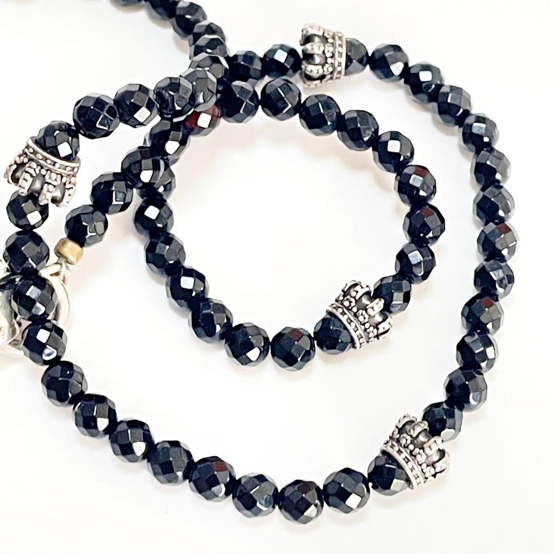 JUSTIN DAVIS クラウン オニキス ブレスレット ブラック sv925