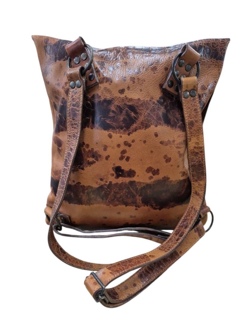 アルベロベロ ALBEROBELLO ビーズ刺繍 レザーバックパック