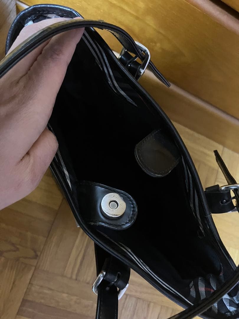 極美品　バーバリーブルーレーベル バケツ型 ショルダーバッグ ノバチェック