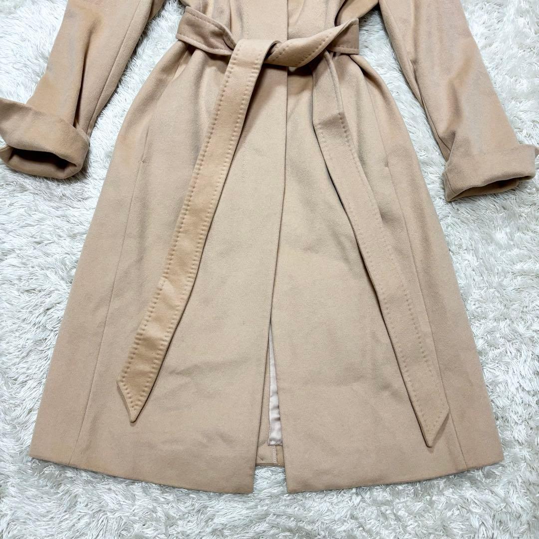 カシミヤ100% フォックスファー ロングコート ベルト付き Rue de B