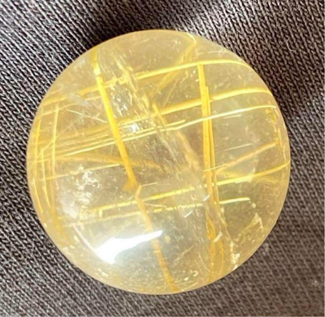 【金運、仕事運上昇】虹入り！ミニ！タイチンルチルスフィア⭐️台座⭐️R70