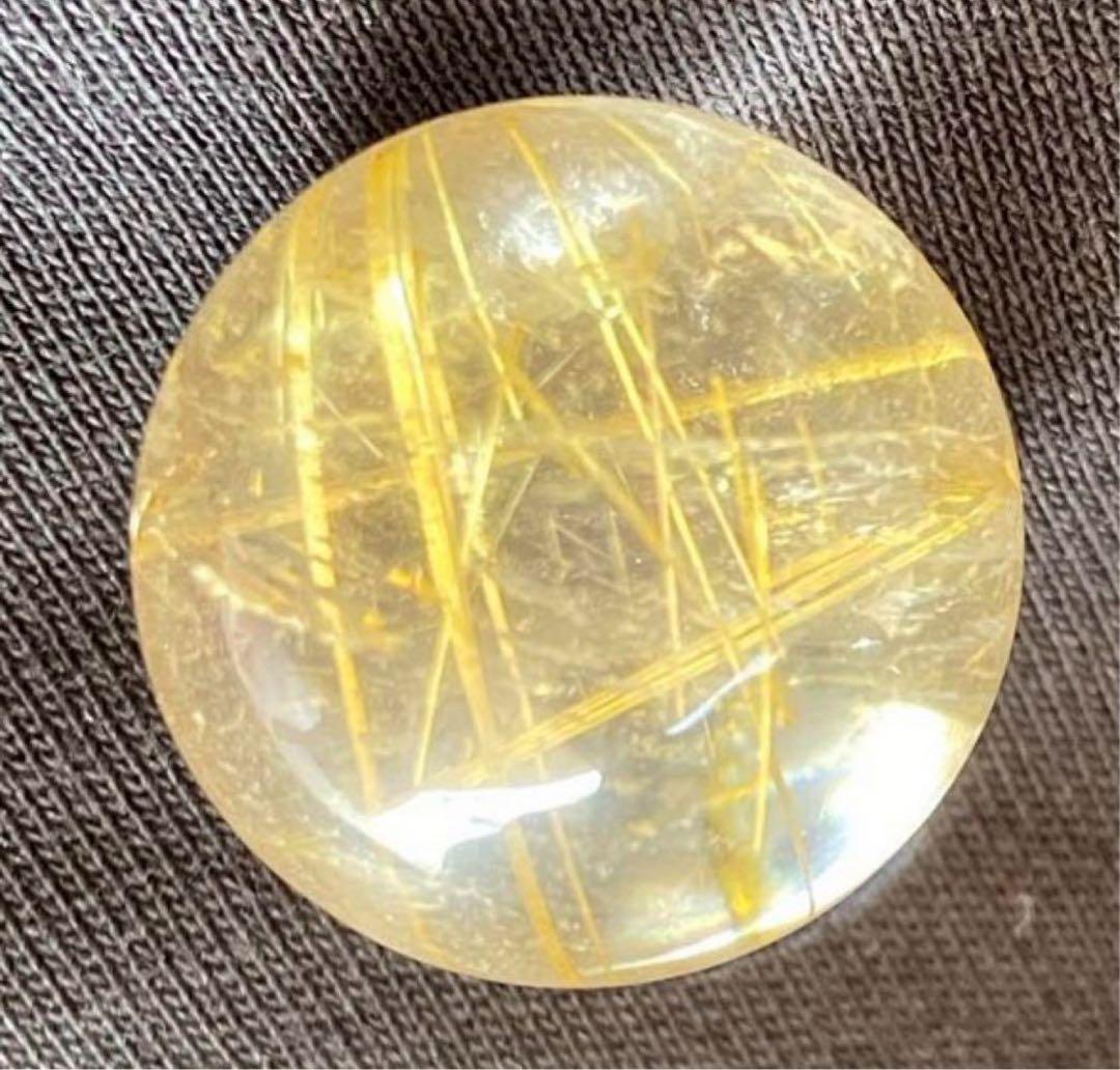 【金運、仕事運上昇】虹入り！ミニ！タイチンルチルスフィア⭐️台座⭐️R70