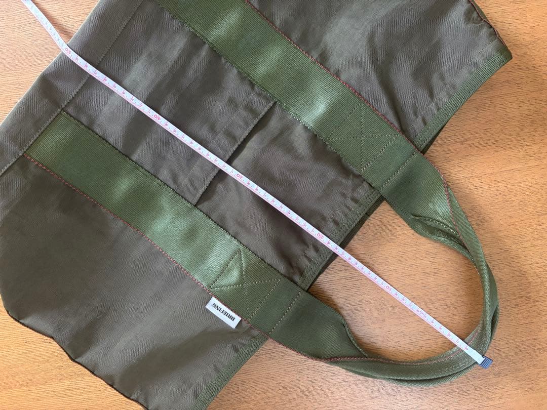 ブリーフィング　大容量　トートバッグ　カーキ　中古品