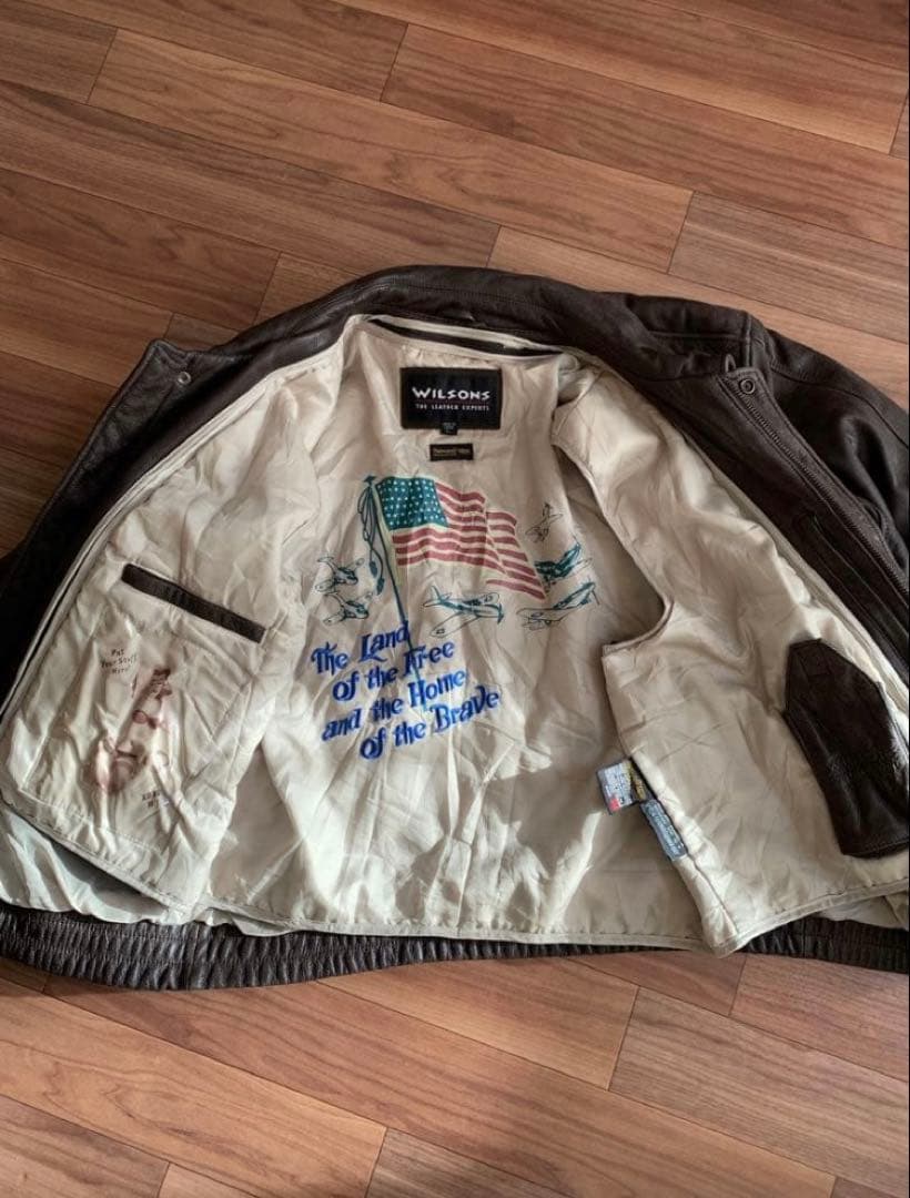 90s WILSONS ウィルソンズ　A-2レザージャケット　フライトジャケット