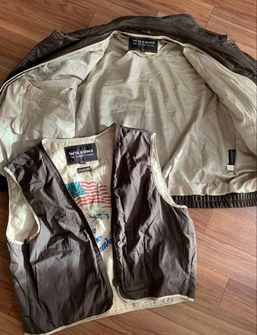 90s WILSONS ウィルソンズ　A-2レザージャケット　フライトジャケット