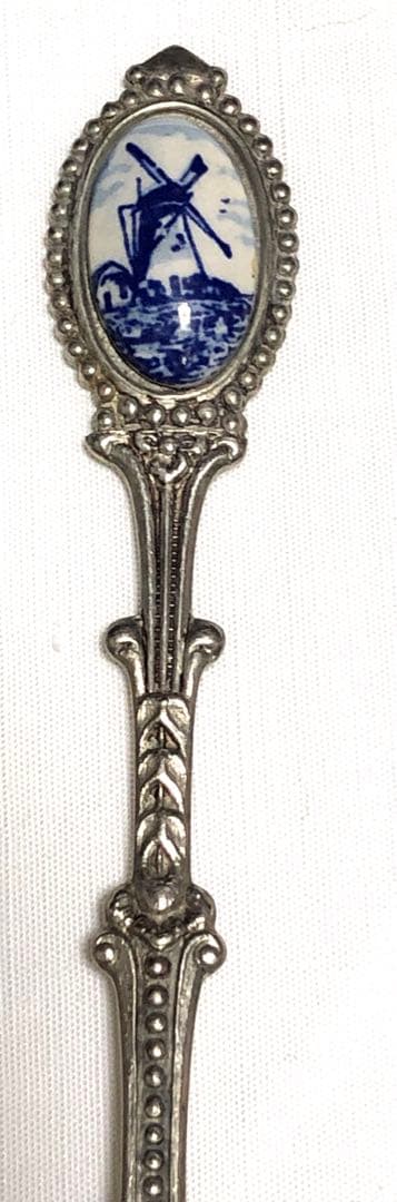 70’ ヴィンテージスプーンDEMET製造　デルフト焼き オランダ