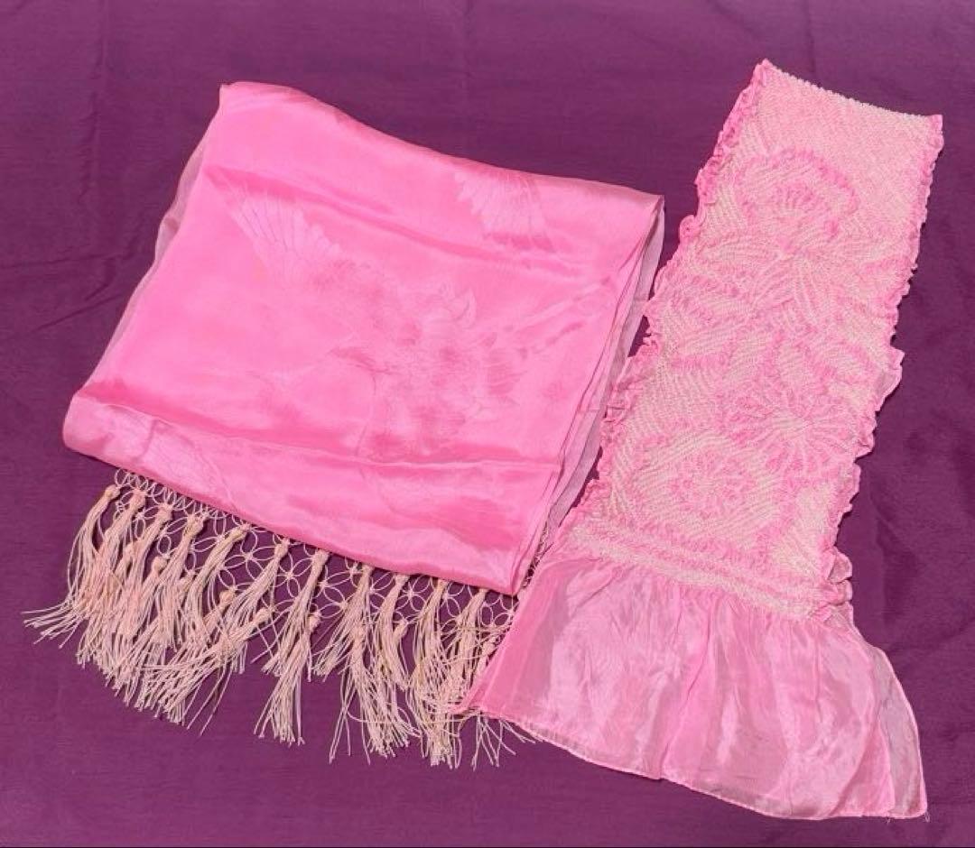 七五三　7歳向けお子様　ほぼフルセット　青系セット　正絹