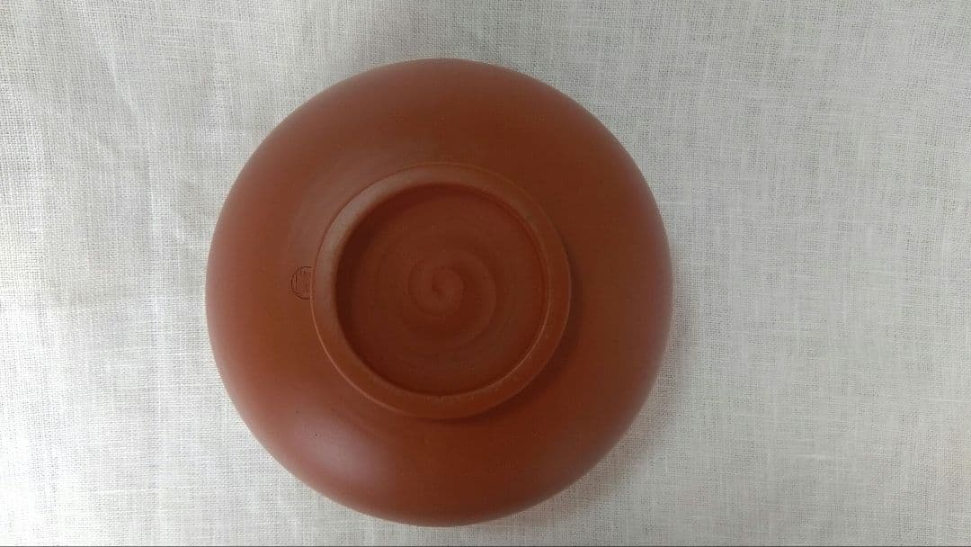 常滑焼　朱泥　昭山　はなぶさ造 英焼窯　茶碗　細字　奥の細道　共箱 茶道具