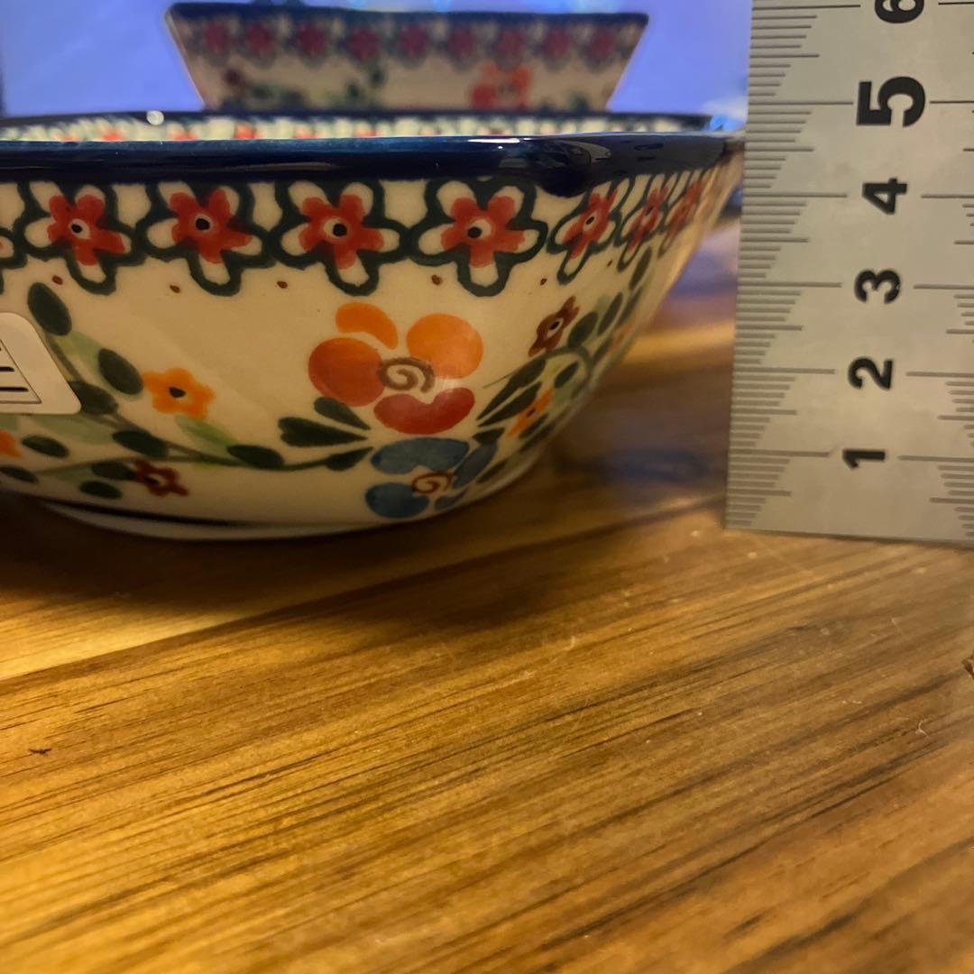 ポーリッシュポタリー角皿4枚セット