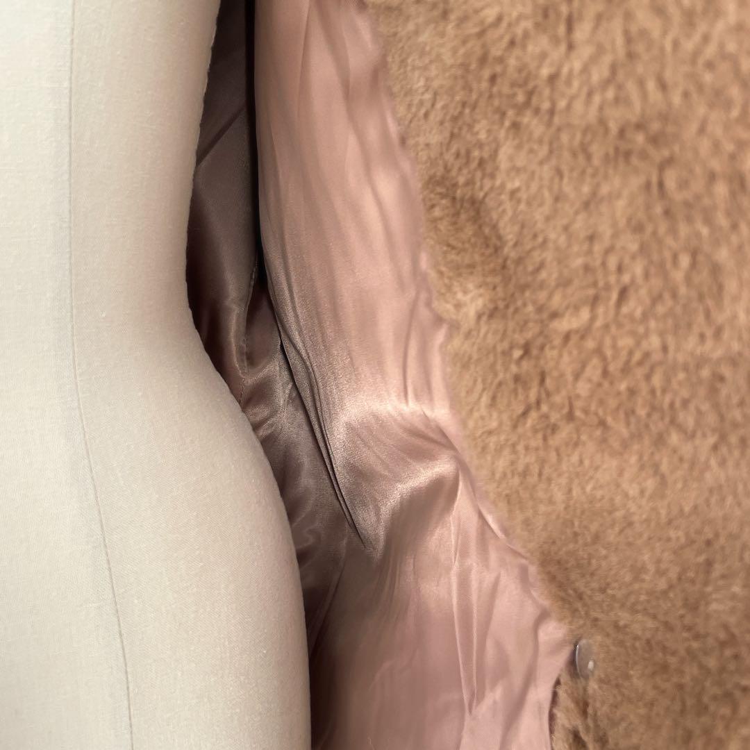 新品未使用 ベアミディアム丈 テディコート ライトブラウン