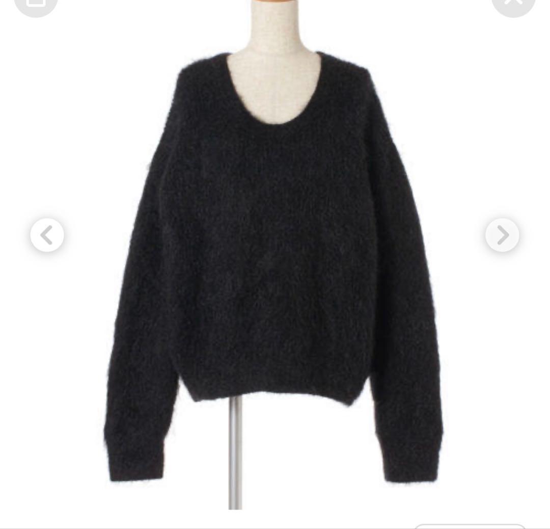 loin.ロワン　モヘアニット 黒