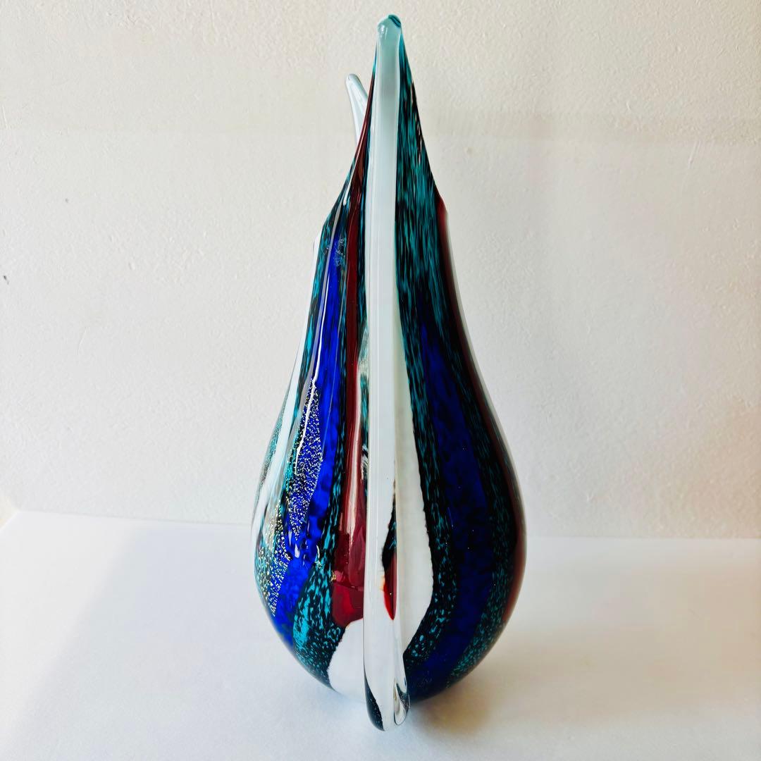 モダンデザイン ガラス花瓶 35cm 大型 フラワーベース