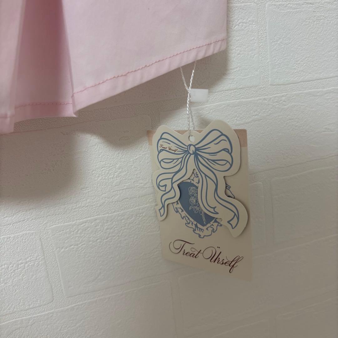 treat urself ピンク 半袖ブラウス