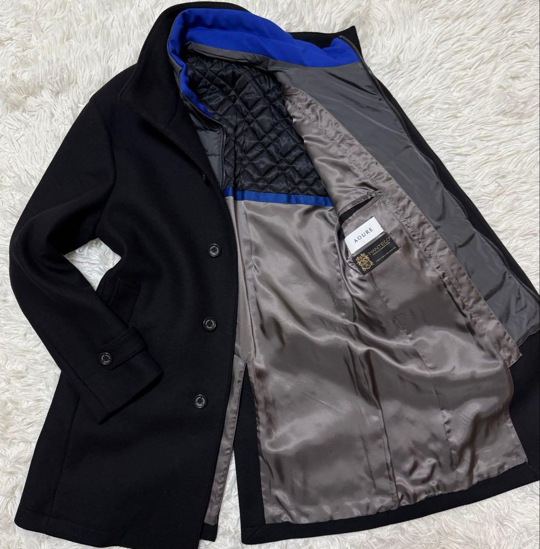 【極美品】AOURE スタンドカラーコート　イタリア製生地　MANTECO