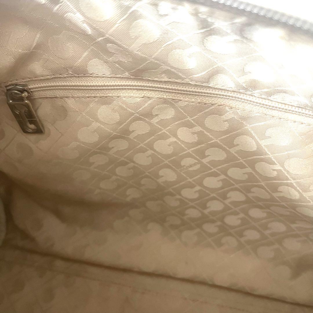 希少☆ゲラルディーニ☆ミニ　ボストンバッグ　ソフティ　ベージュ　レザー　ナイロン