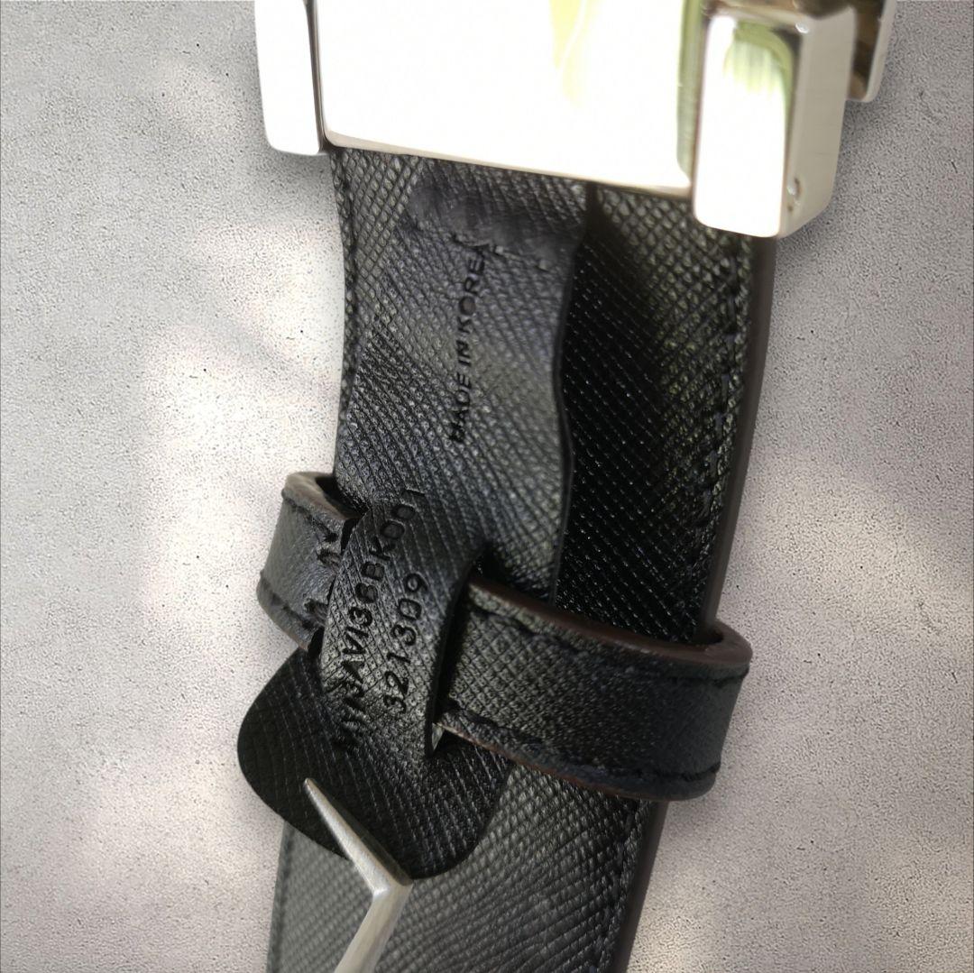 美品 MCM ヴィセトス ベルト ブラウン シルバー金具