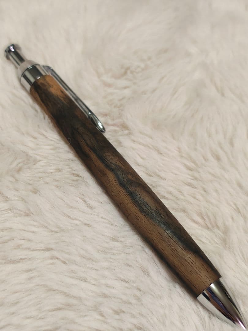 富士瘤クラフト　黒柿孔雀杢　シャーペン