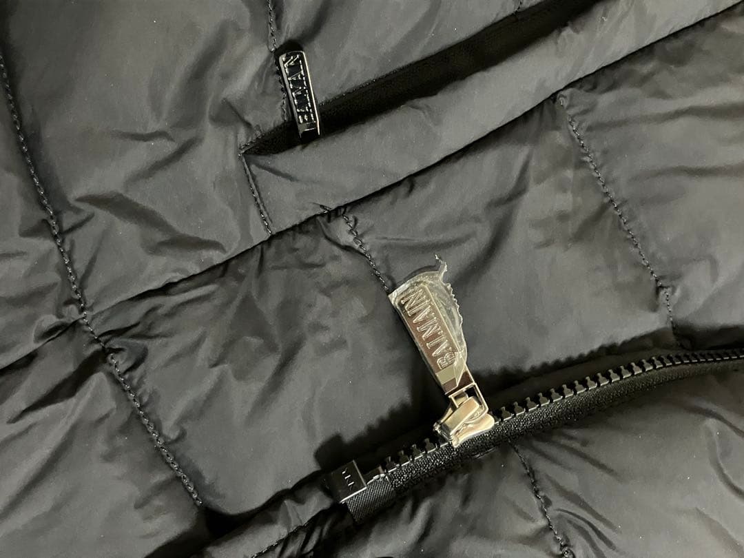 美品 BALMAIN バルマン ダウン コート フォックス ファー 黒 ブラック