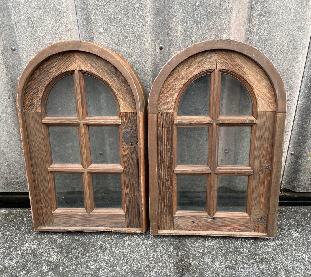 アンティーク/フランス/古材/窓枠/窓/アーチ窓/店舗什器/②