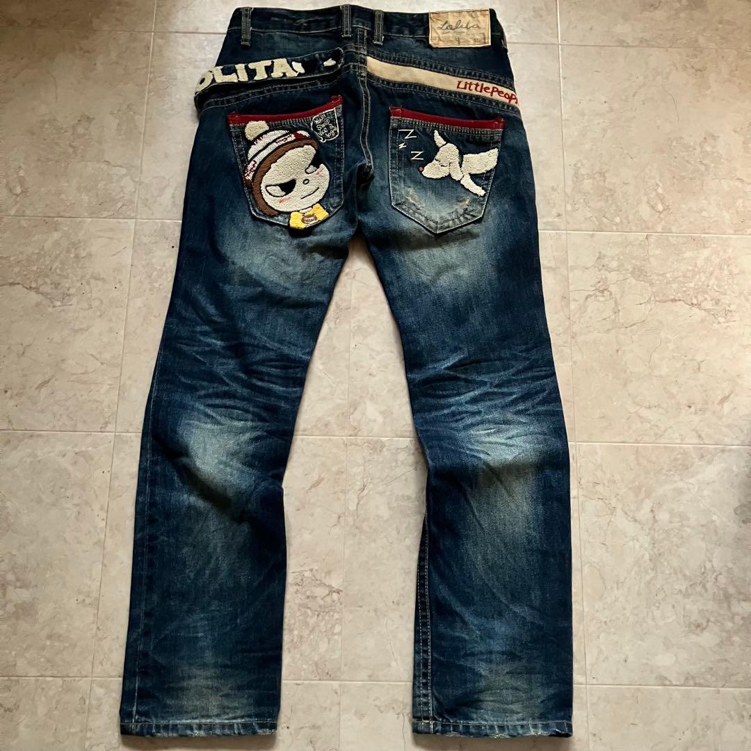 ロリータジーンズ LOLITA JEANS デニム 奈良美智さんコラボ XS