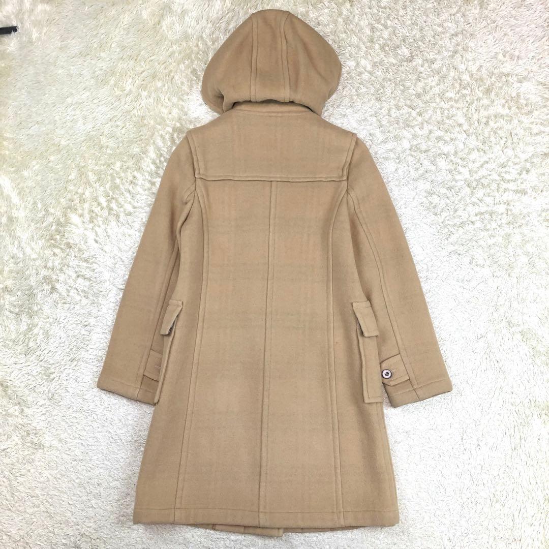 バーバリーブルーレーベル ダッフルコート ノバチェック ベージュ Lサイズ位