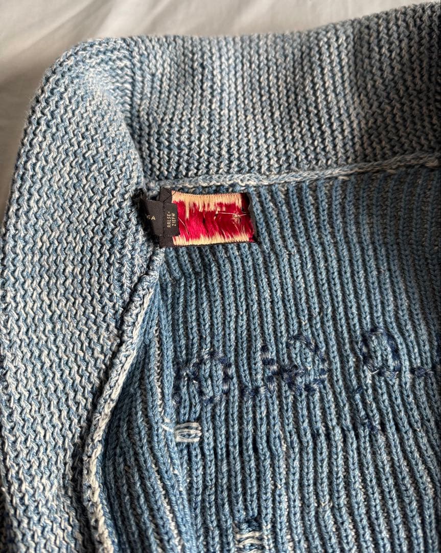【うまに定食様売約】RRL フラッグ インディゴパッチワーク カーディガン M
