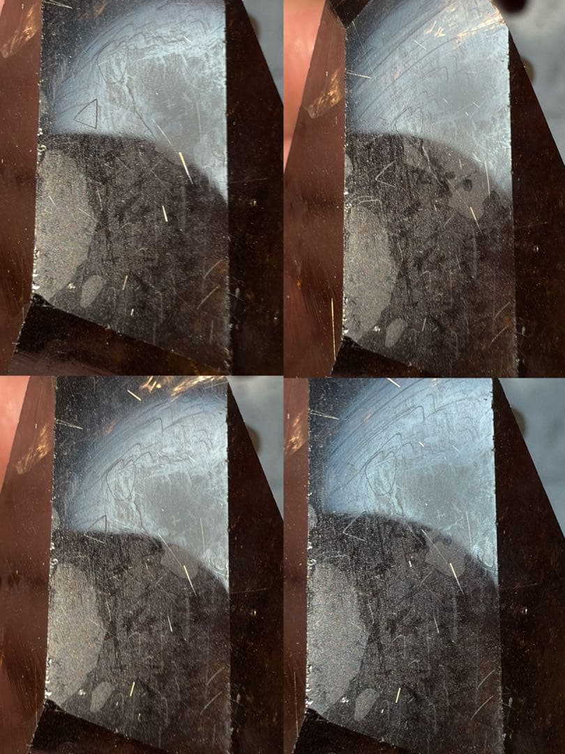 ②ブラジル産 タイチンルチルクォーツ マスター 原石クラスター 特注手彫専用台座