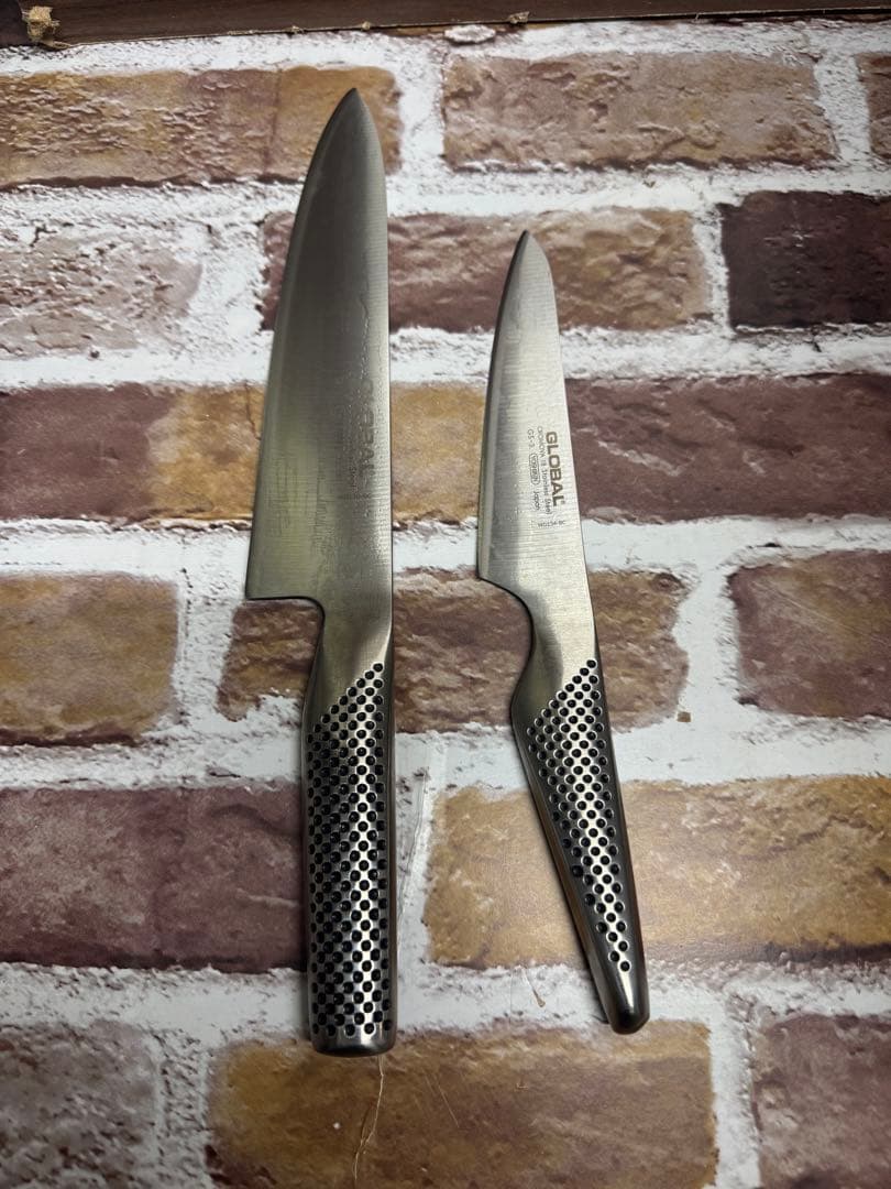 GLOBAL 包丁セット 牛刀とペティナイフ