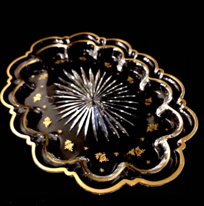 Baccaratバカラ /※ナポレオン三世　32cm金彩オーバルプレート 　大皿