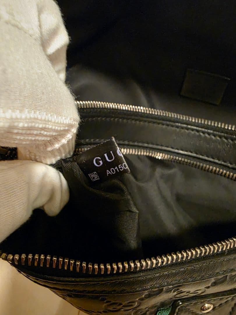 グッチ　GG シマ　レザー　ウエストバッグ　ボディバッグ