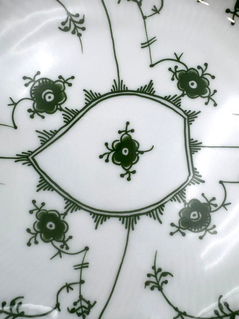 【希少】未使用保管品 ロイヤルコペンハーゲン　グリーンフルーテッド　リーフ皿箱付