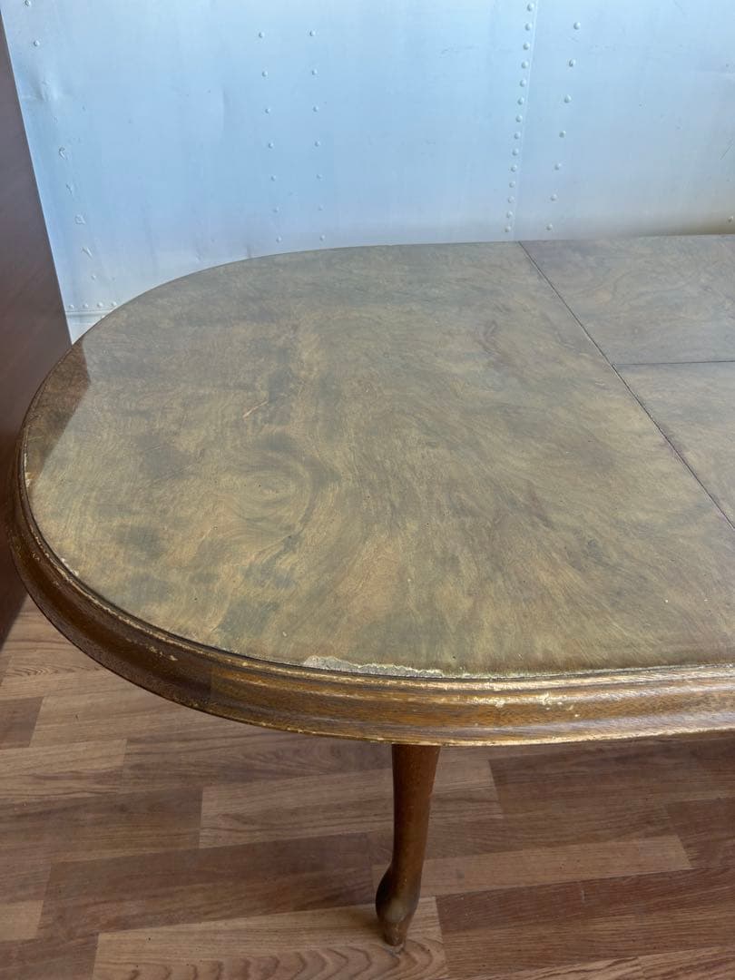 703 マルニ木工 伸長式ダイニングテーブル クラシカル 木製 アンティーク　a