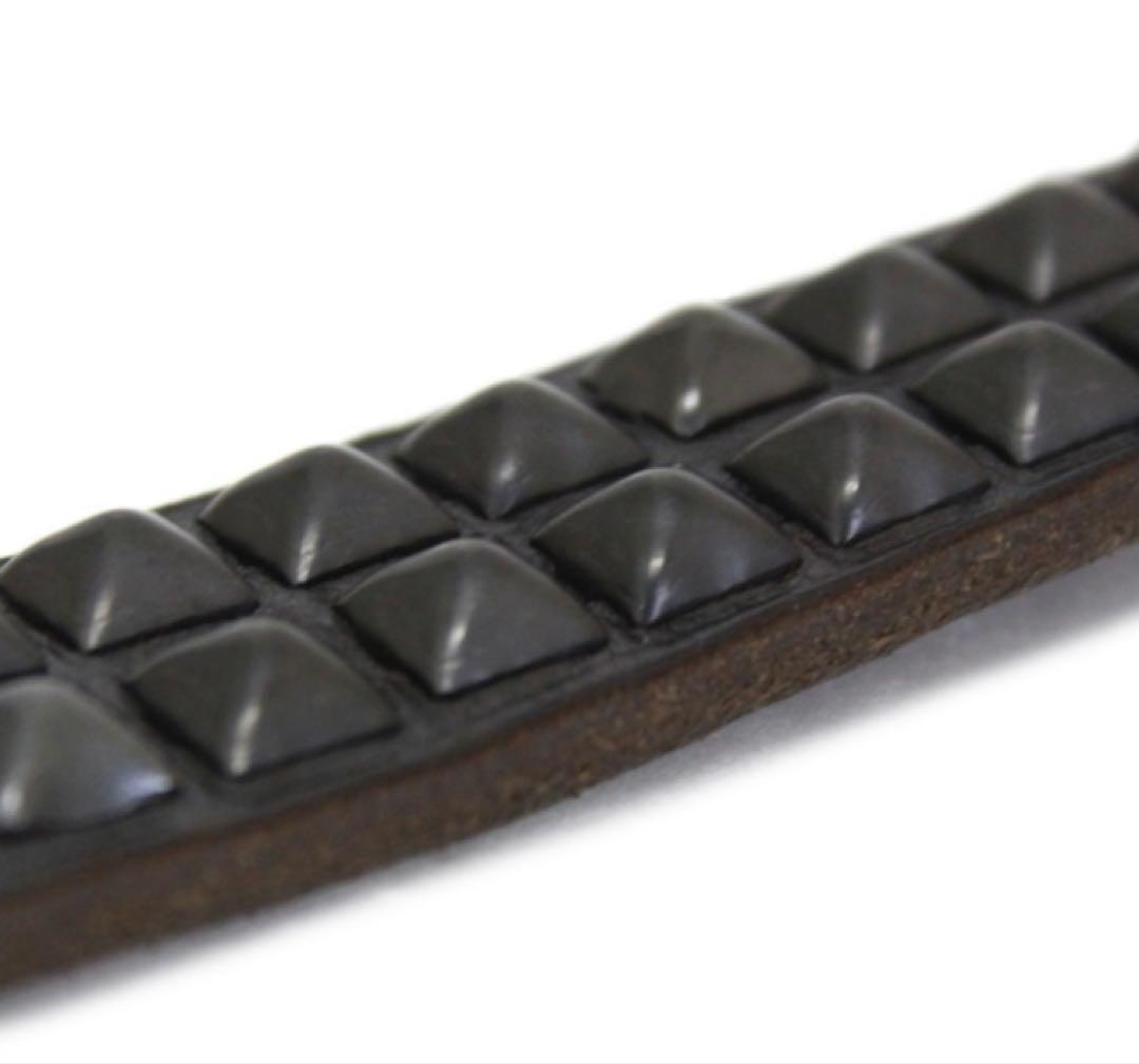 HTC 2Line 0.75インチ ベルト ブラックレザーxブラックスタッズ