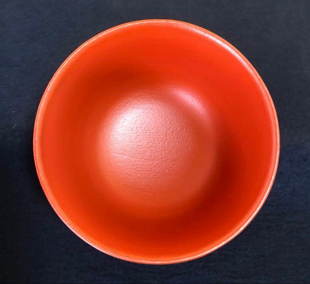 「祖」朱塗 筒向付 梓作 3客 共箱 懐石 (A)