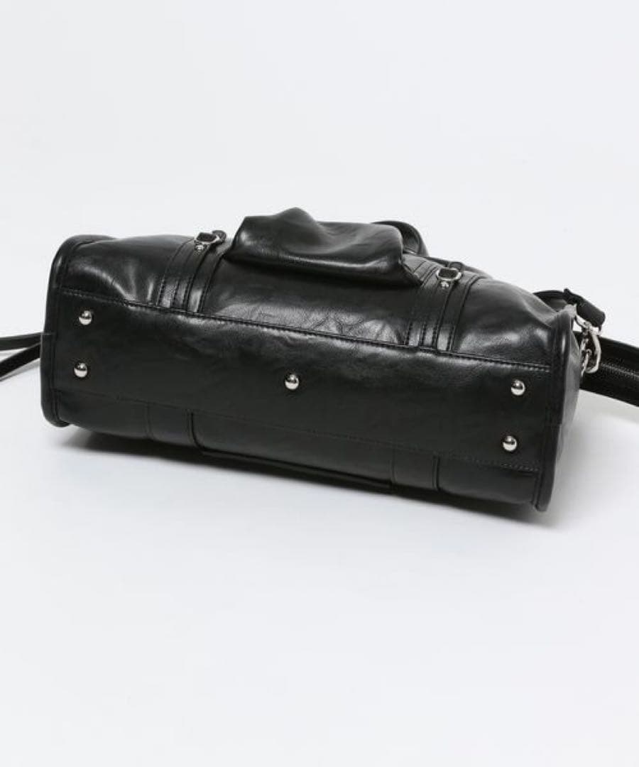 JEANASIS アンティークフェイクレザーボストン ブラック