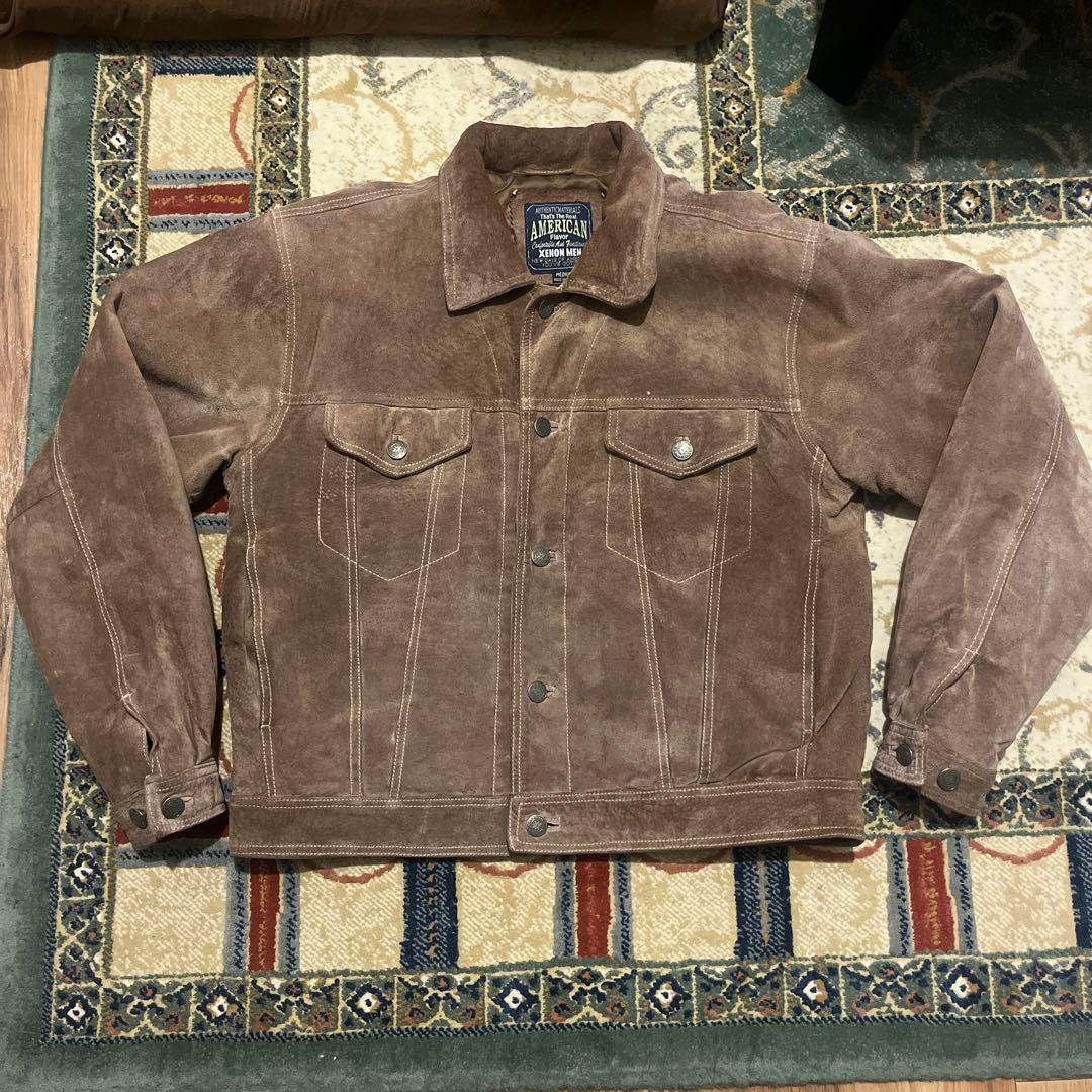 美品　80s スエードレザー　トラッカージャケット ビンテージ