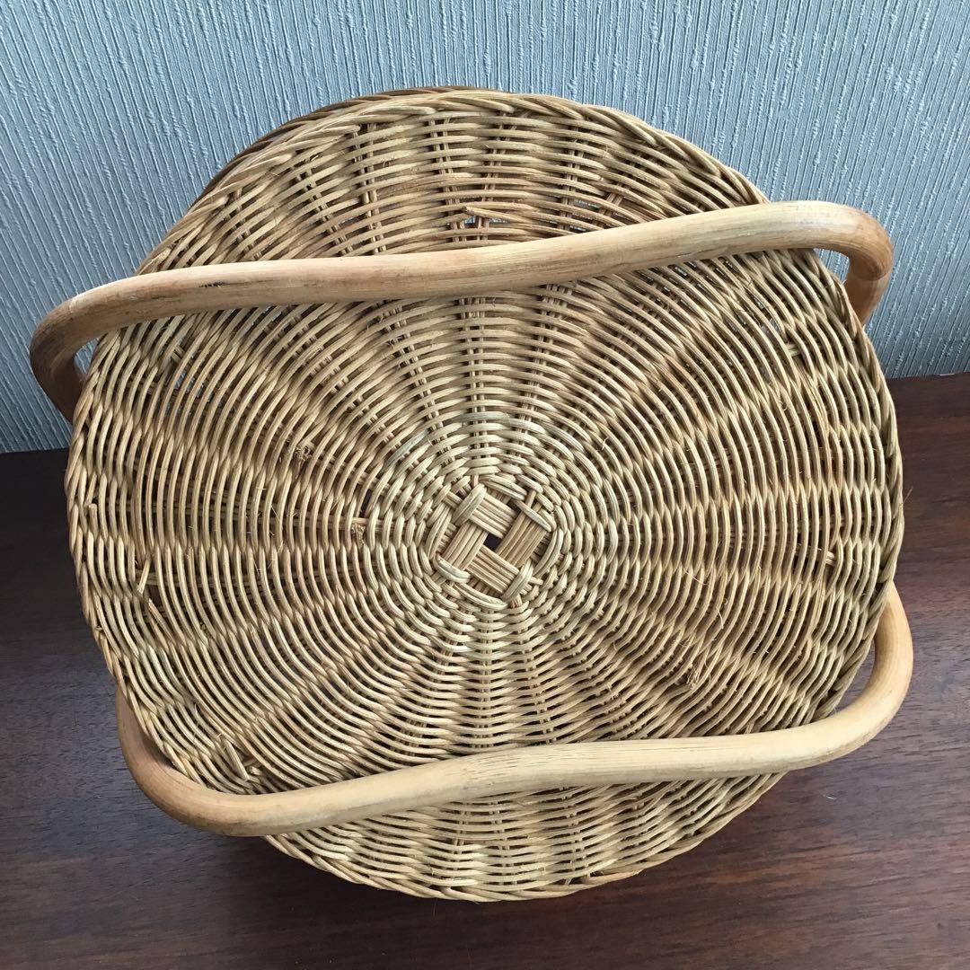 【籐製 手付き籠】エコメルカリ便限定
