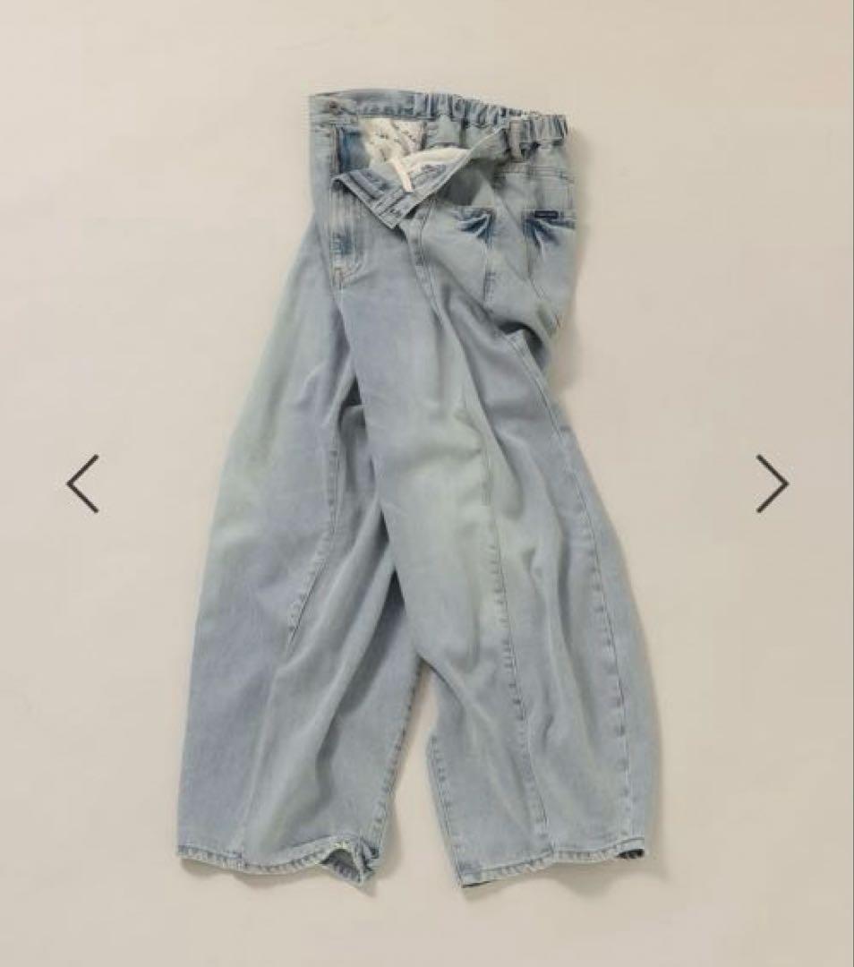 ニコアンド NKJ2026SS 3Dドロップデニムパンツ　L