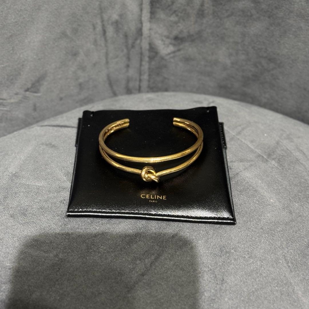 ノット ダブル カフ / ゴールドフィニッシュ ブラス