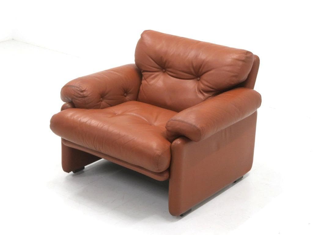 B＆Bイタリア　スカルパ　コロナド　総本革　1人掛けソファ　ビンテージ　名作