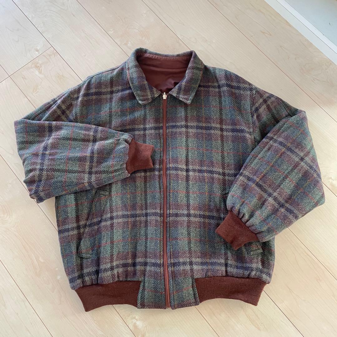 【イタリア製／リバーシブル】DAKS ウール100% ジャケット.ブルゾン