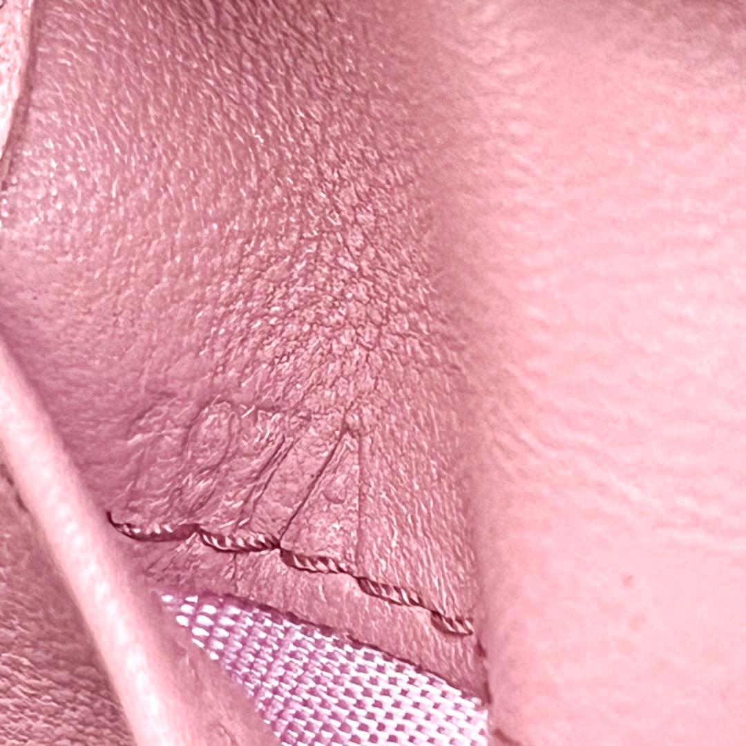 miu miu マテラッセ 三つ折り財布 ミニウォレット ピンク 0202-④