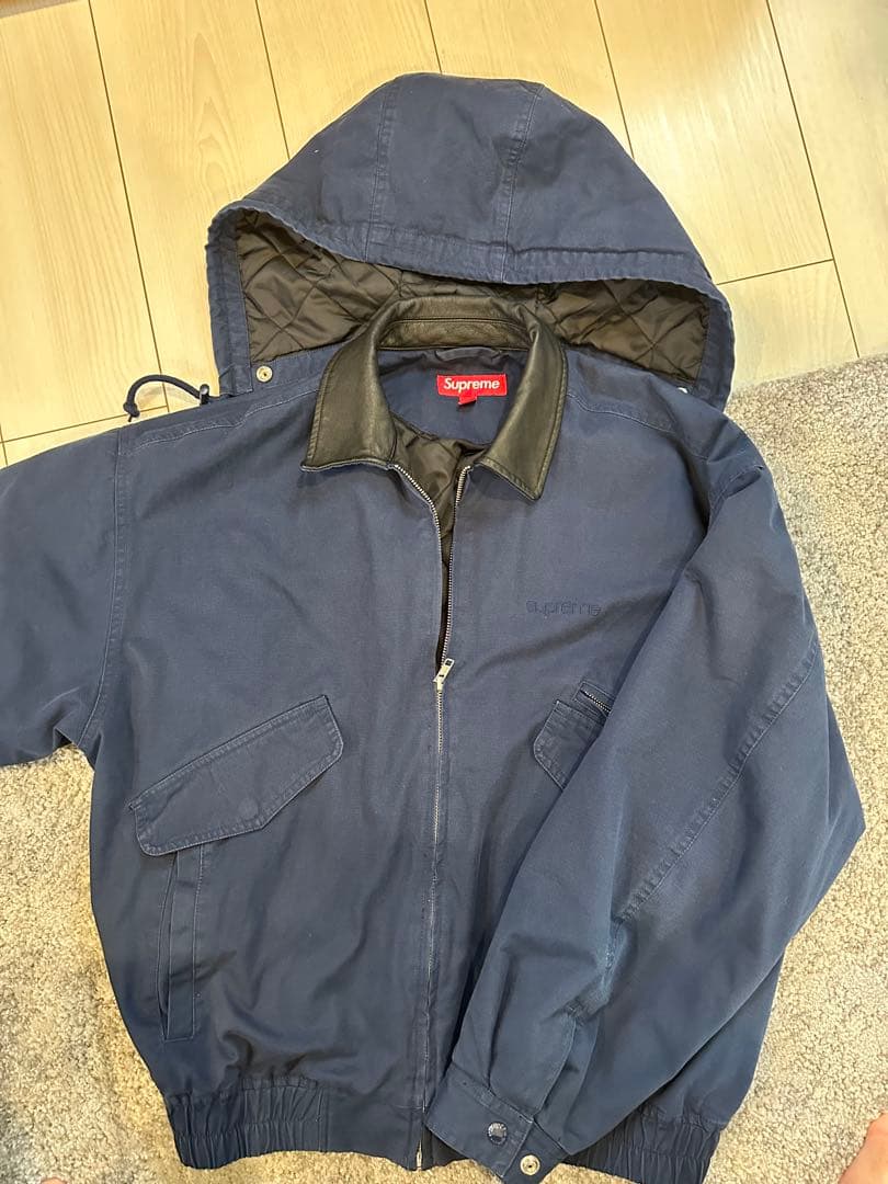 美品　Supreme Leather Collar Utility Jacket