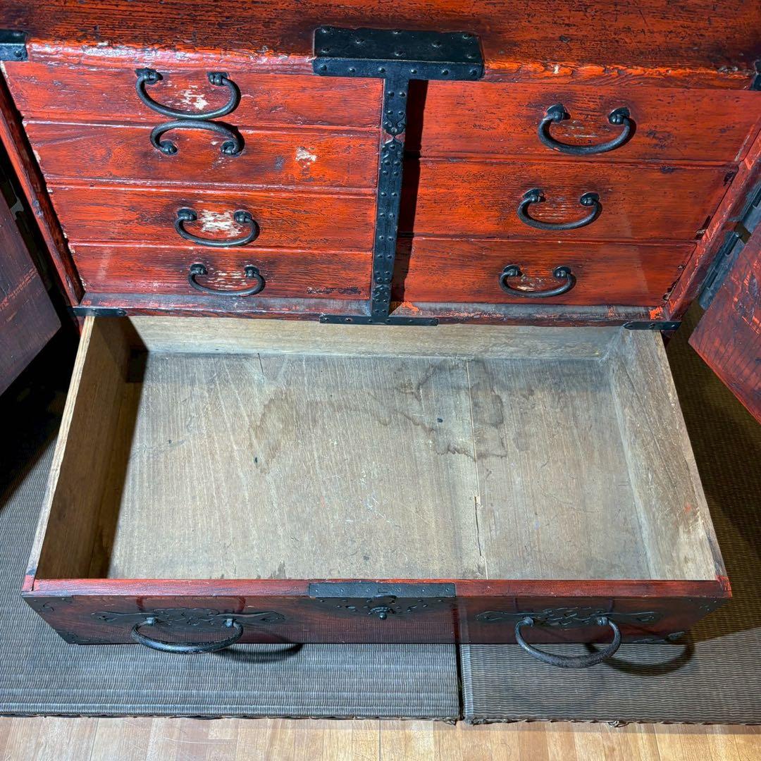 船箪笥　時代箪笥 引出し収納 和家具 アンティーク 伝統工芸 レトロ 和室 座敷