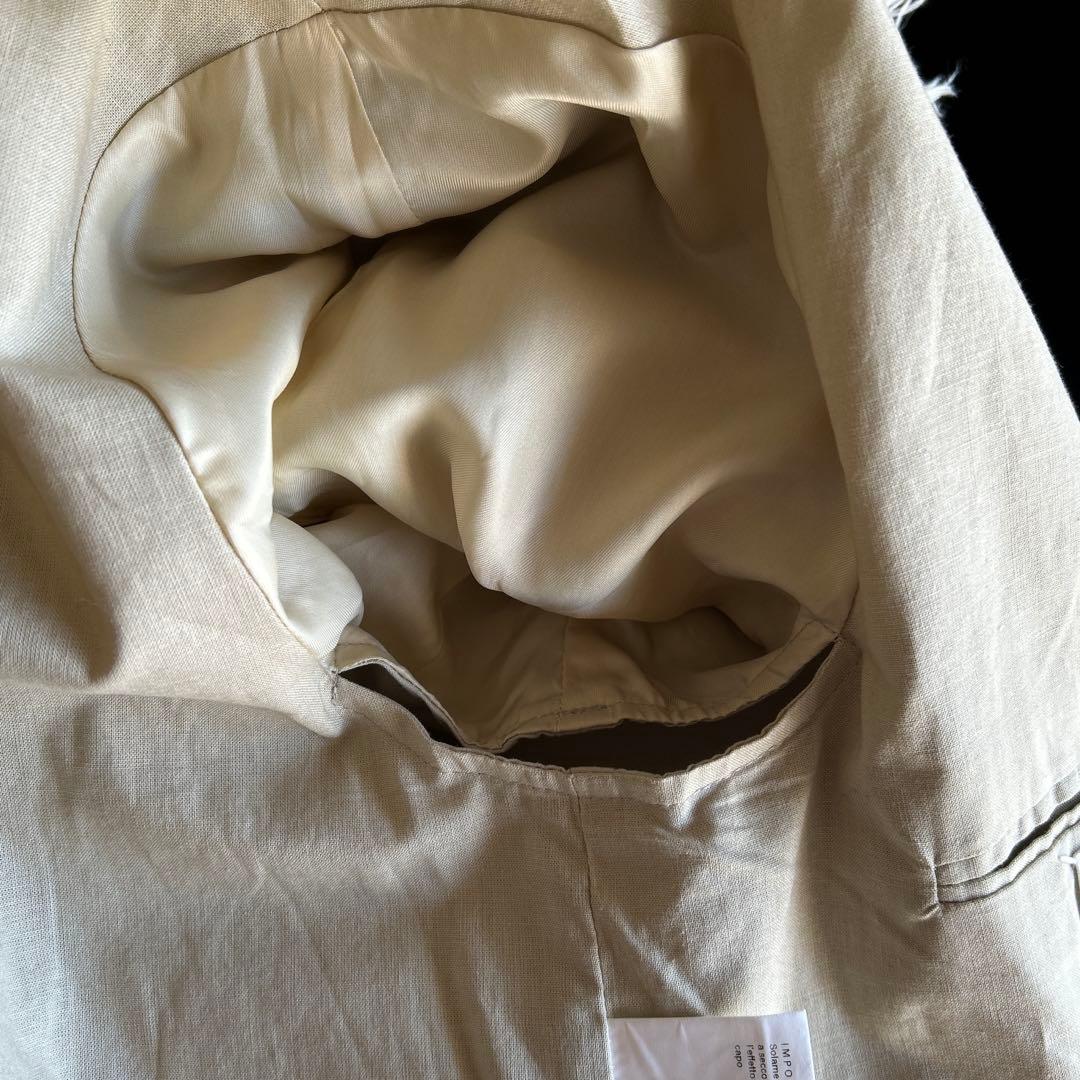 マルタンマルジェラ　メンズトレンチコート　スプリングコート　ベージュ　比翼仕立